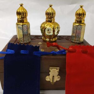 3 Attar Combo Set Free Wooden Attar Box